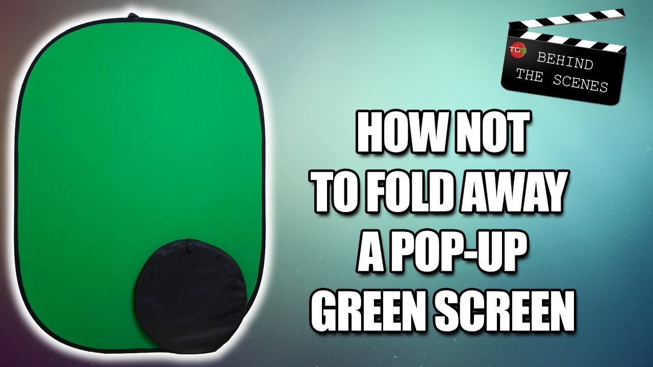 How Not To Fold Away A Pop-Up Green Screen (Behind the scenes) | Retrounlim
