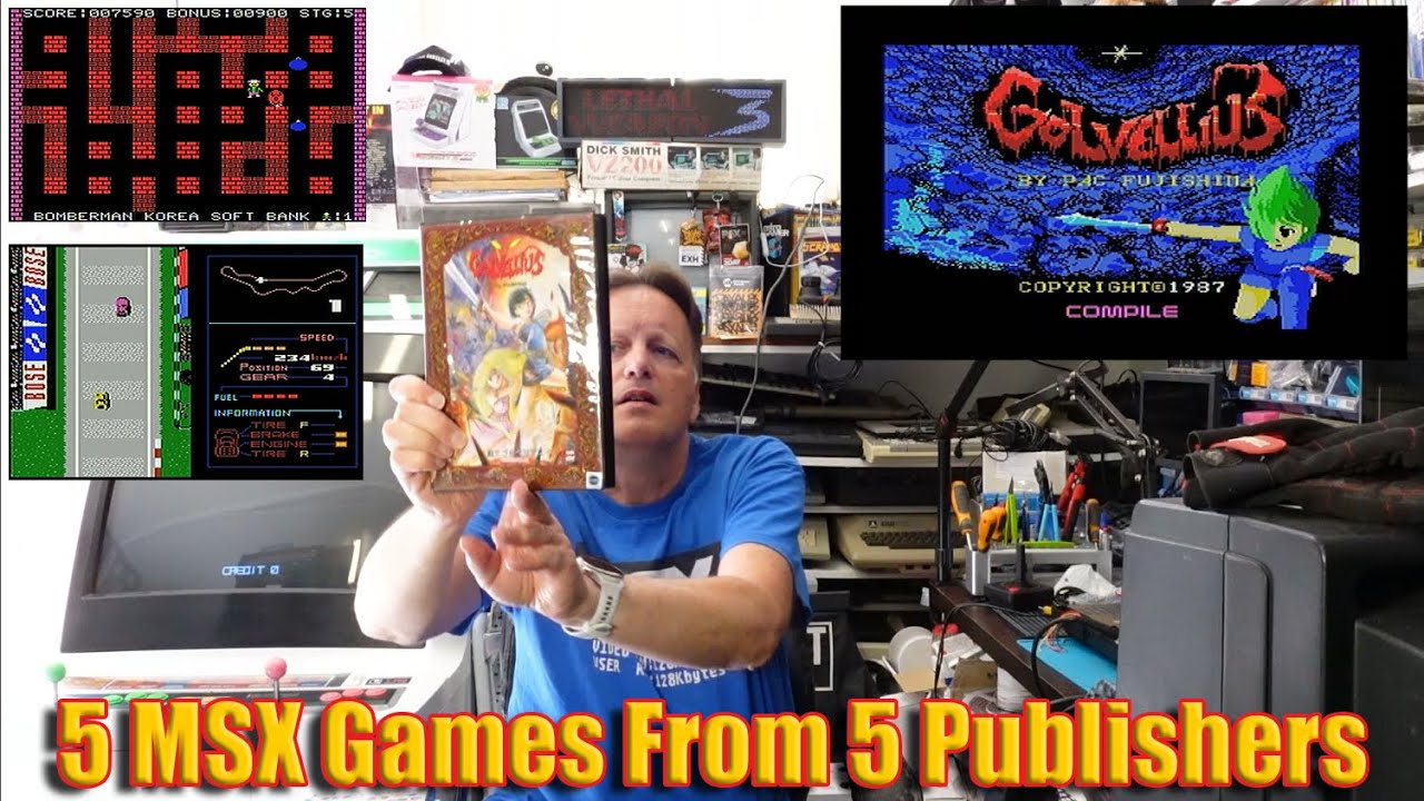 5 MSX Games From 5 Publishers (Bomberman, Pitfall, F1 Spirit, Chack'n ...